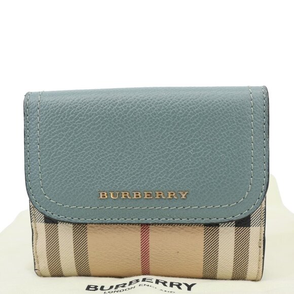 Burberry  Haymarket Check Canvas Wallet Blue - Picture 3 of 15